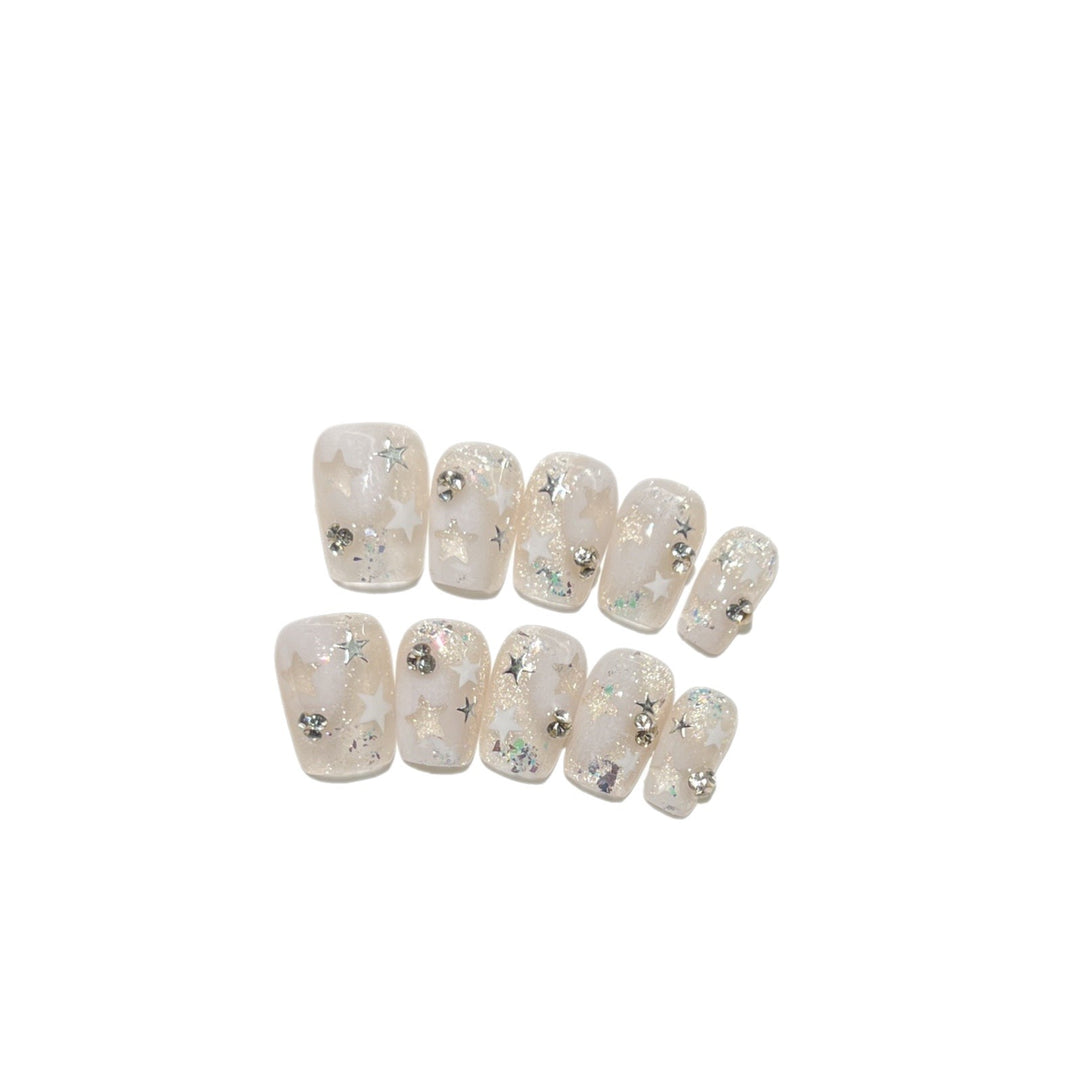 Decorative Star-Accent Press-On Nail Set Stornfield