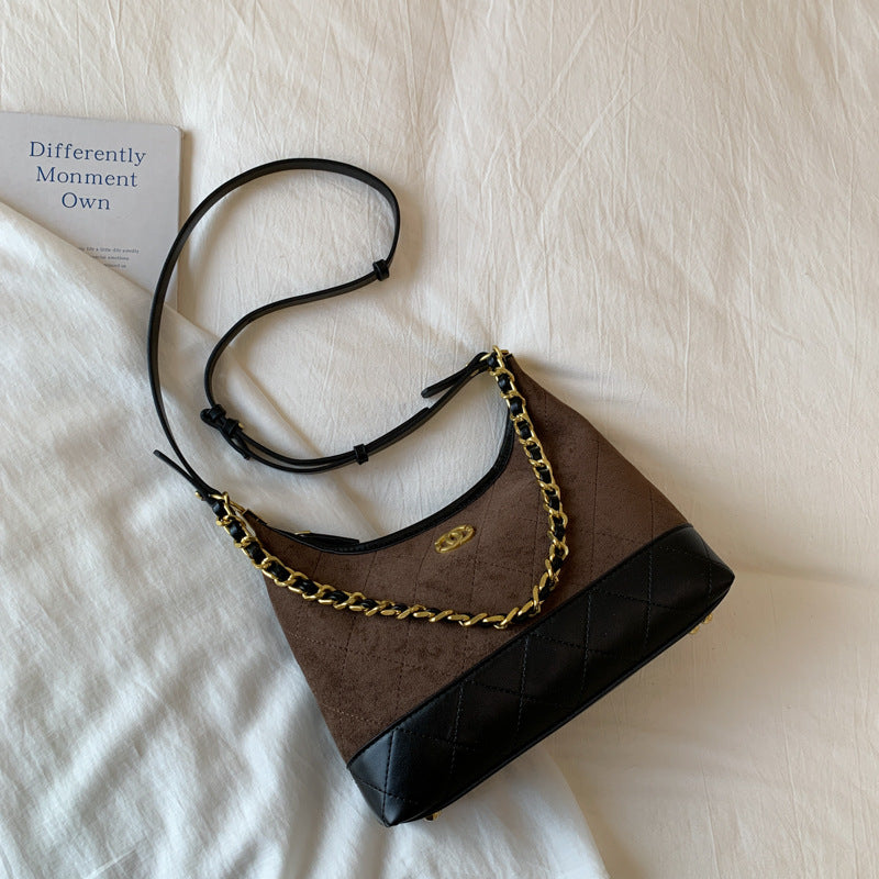 Quilted Suede Shoulder Bag Stornfield