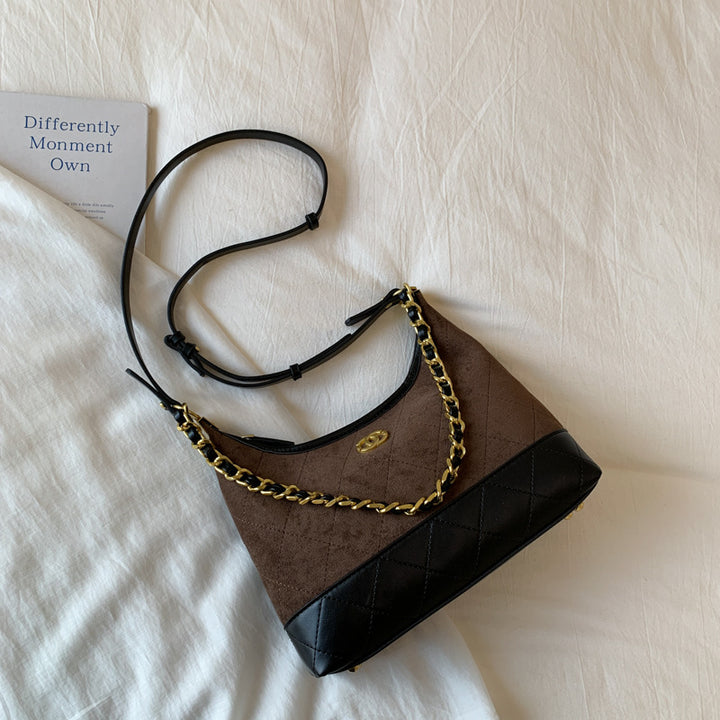 Quilted Suede Shoulder Bag Stornfield