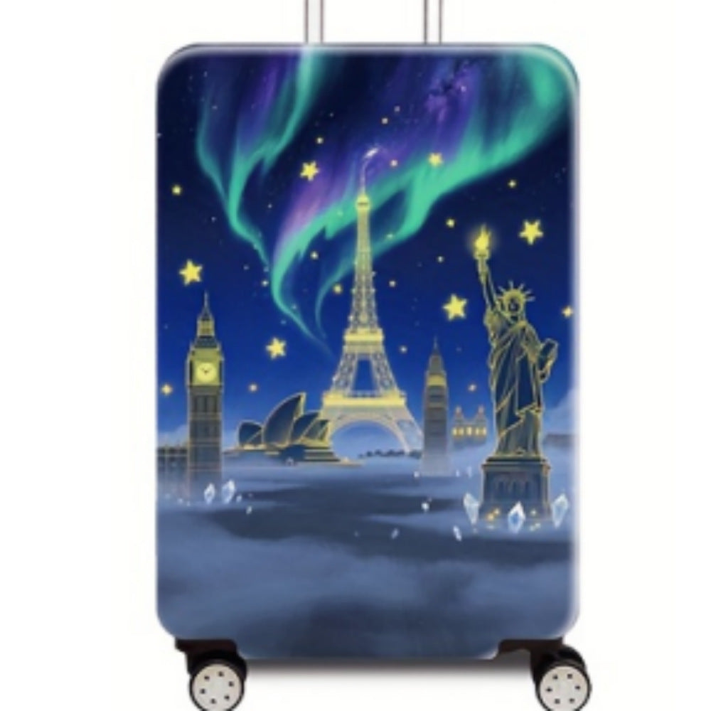 Women’s hard-shell suitcase with stunning world city motif Stornfield