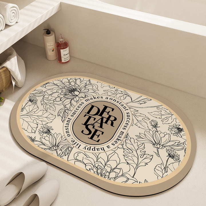 Floral Patterned Bath Mat Stornfield