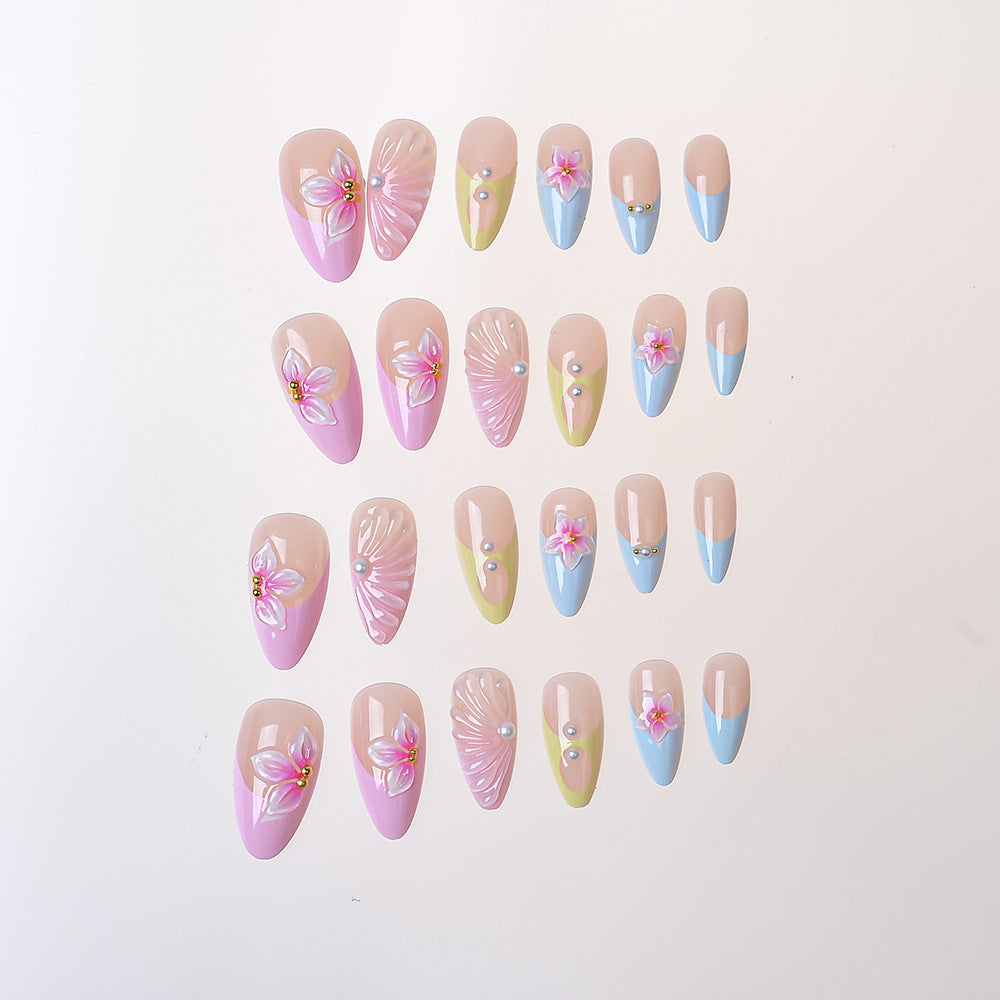 Elegant Floral-Inspired Press-On Nail Set Stornfield