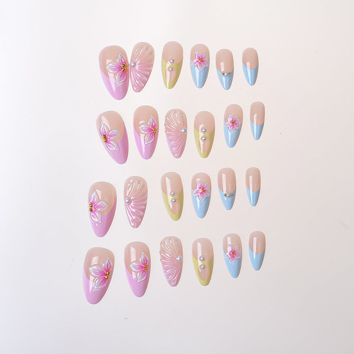 Elegant Floral-Inspired Press-On Nail Set Stornfield