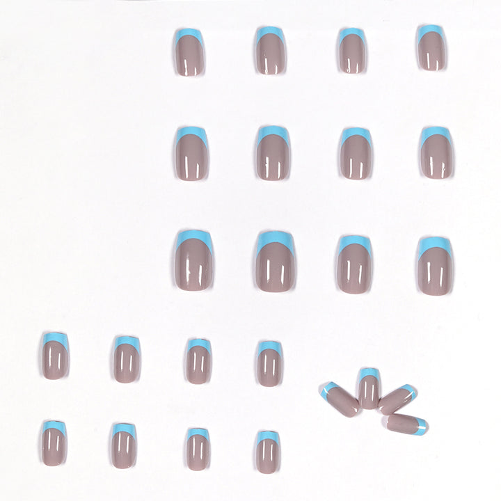 Artificial nails with creative French tip design Stornfield