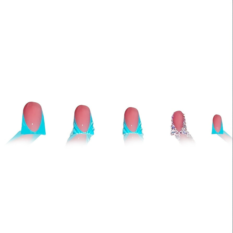 Decorative Crystal-Embellished Press-On Nails Stornfield