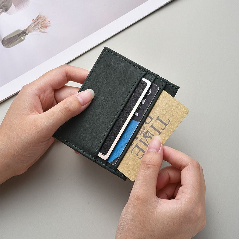 Textured Leather Card Holder