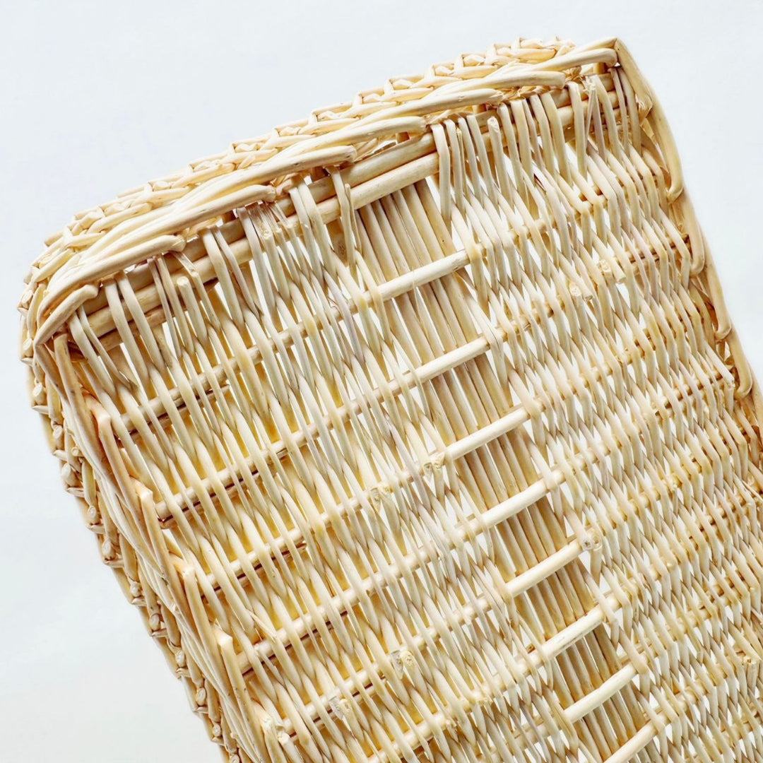 Women's rectangular basket made of woven natural material Stornfield