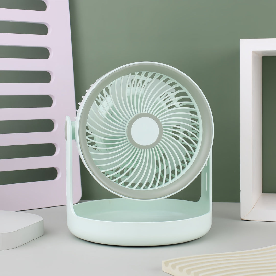 Ladies table fan with adjustable head and quiet operation mode Stornfield