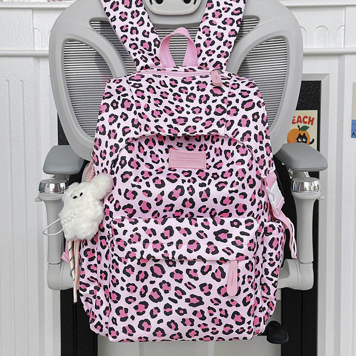 Playful Leopard Print School Backpack Stornfield
