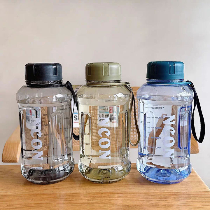 Women Transparent Drinking Bottle with Practical Carrying Handle Stornfield
