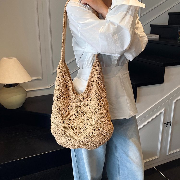 Handcrafted Hobo Bag with Unique Macrame Structure Stornfield