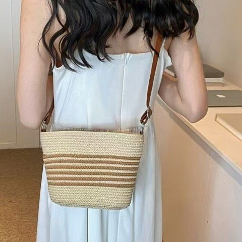 Trendy Summer Handbag Made of Woven Material Stornfield