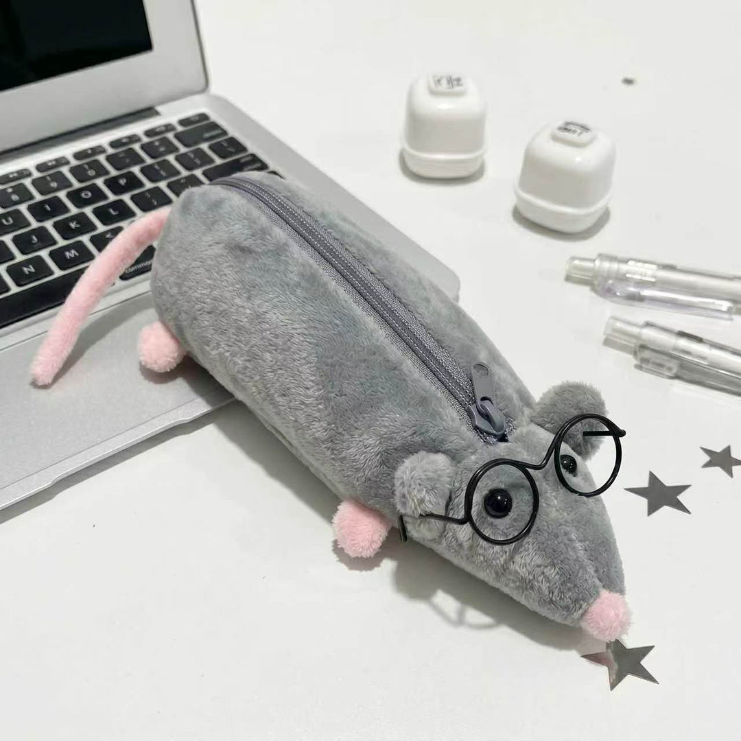 Cute Plush Mouse Pencil Case