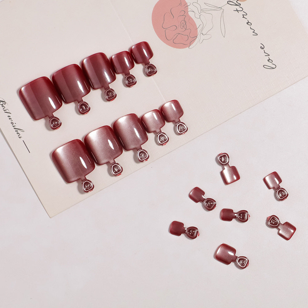 Premium Nail Art Press-On Toenail Set Stornfield