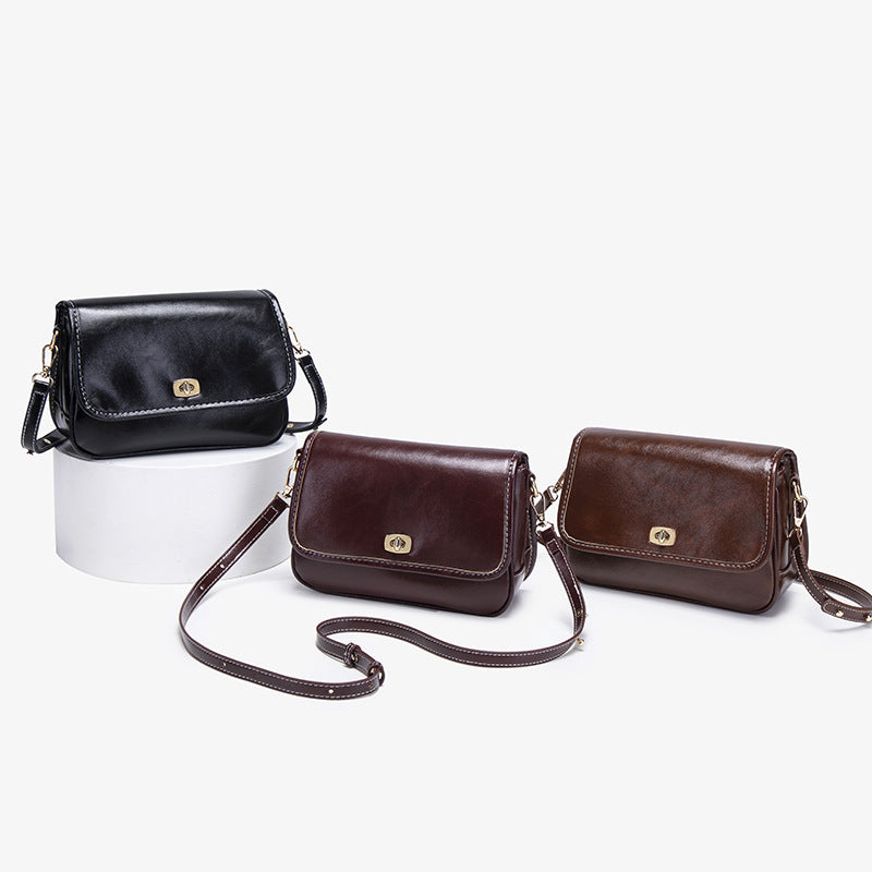 Stylish Faux Leather Crossbody Bag