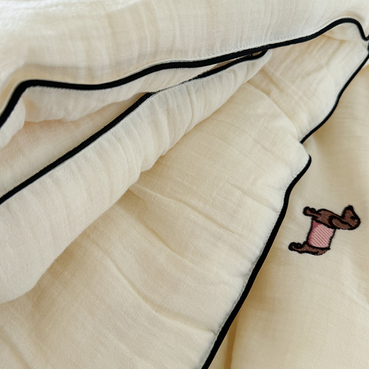 Foldable futon mattress topper with soft microfiber & dog application