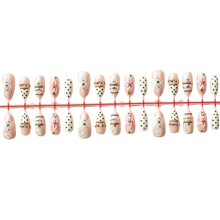 Elegant Lace Press-On Nail Set Stornfield
