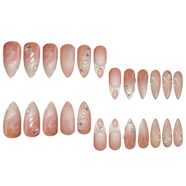 Premium Rhinestone-Embellished Stiletto Press-On Nails Stornfield