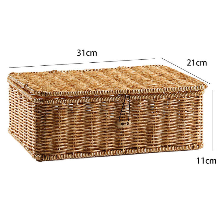 Handcrafted Rectangular Wicker Storage Box Stornfield