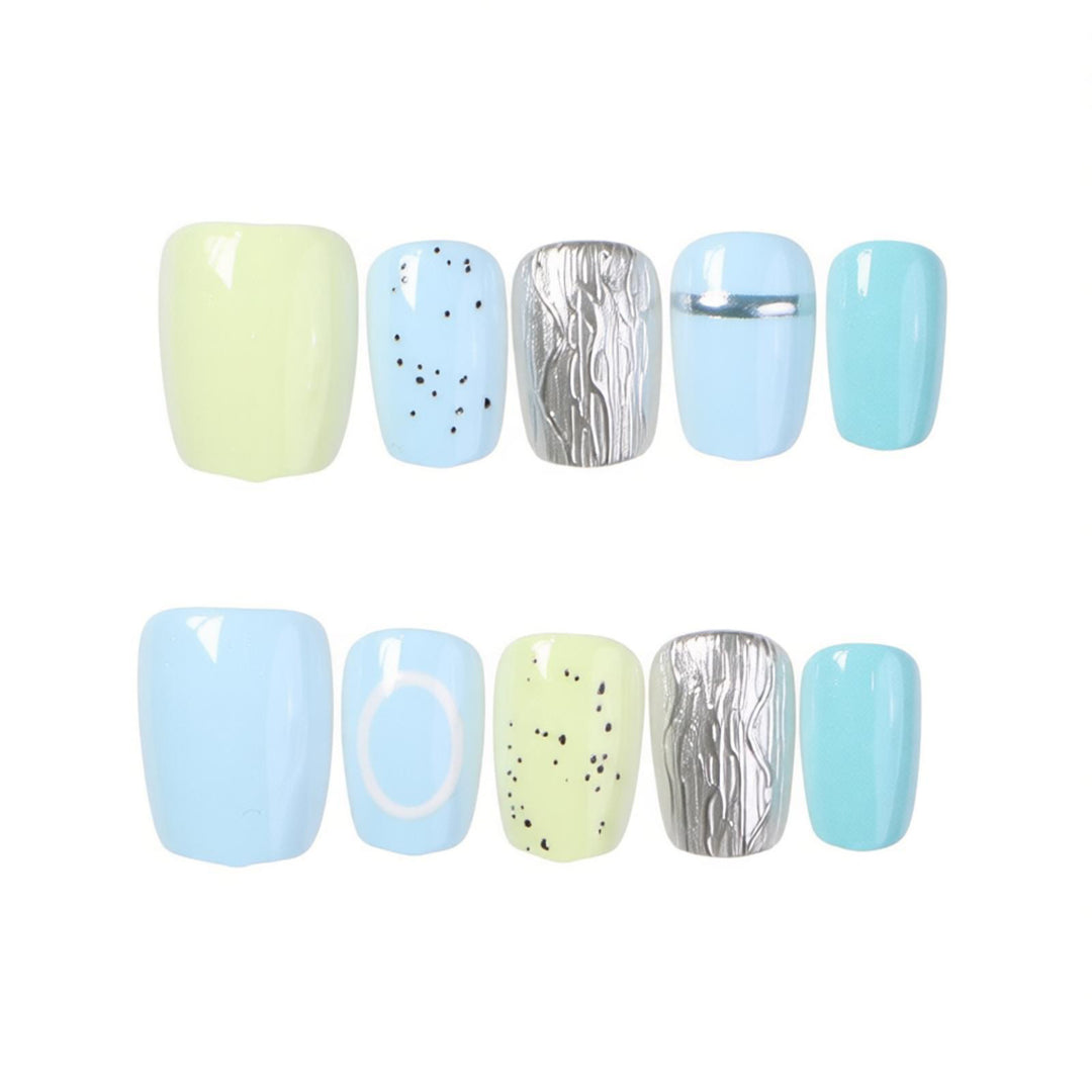 Creative Geometric Press-On Nail Art Stornfield