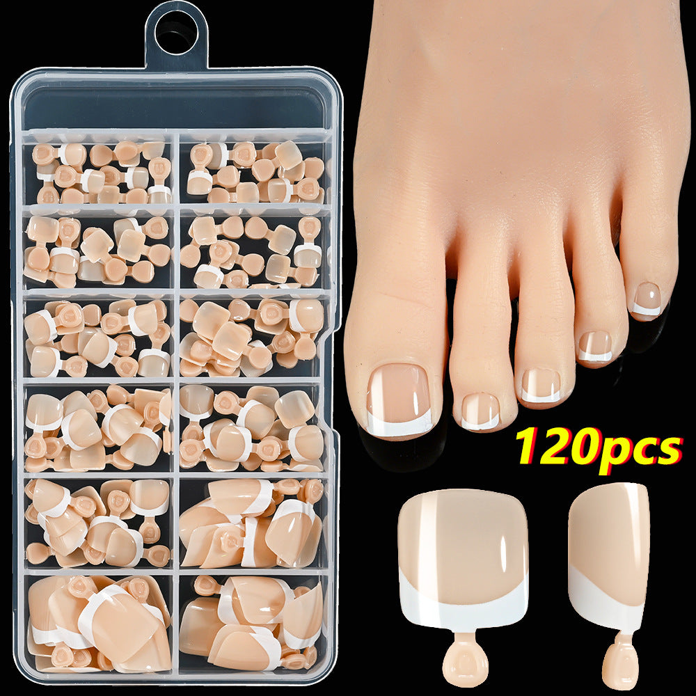 French Tip Gel Toenail Set Stornfield
