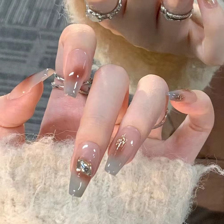 Sparkling Rhinestone Press-On Nail Set Stornfield