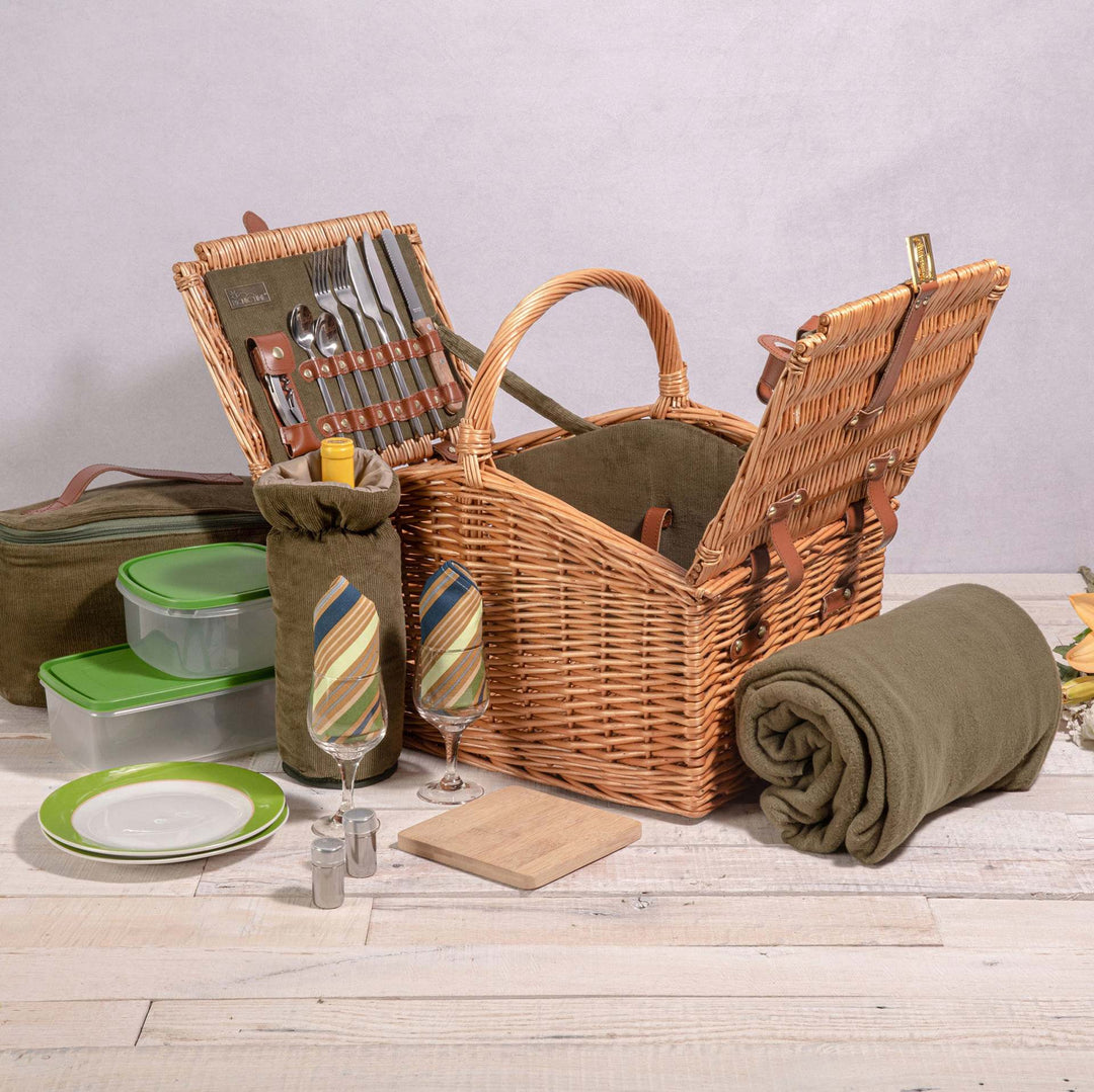 Women's basket for comfortable picnicking with practical lid Stornfield