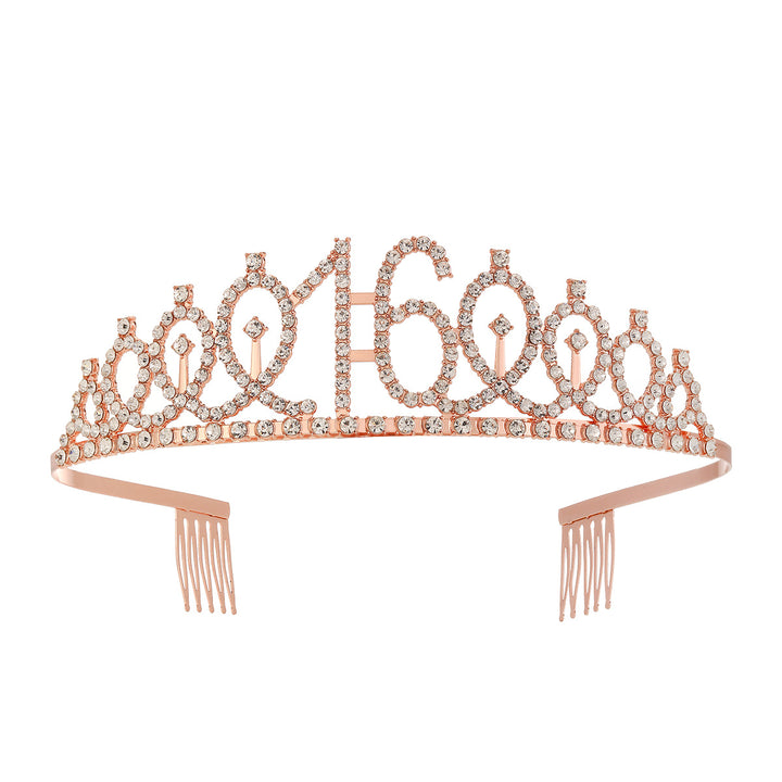 Women's Crystal-Embellished Tiara with Elegant Design Stornfield
