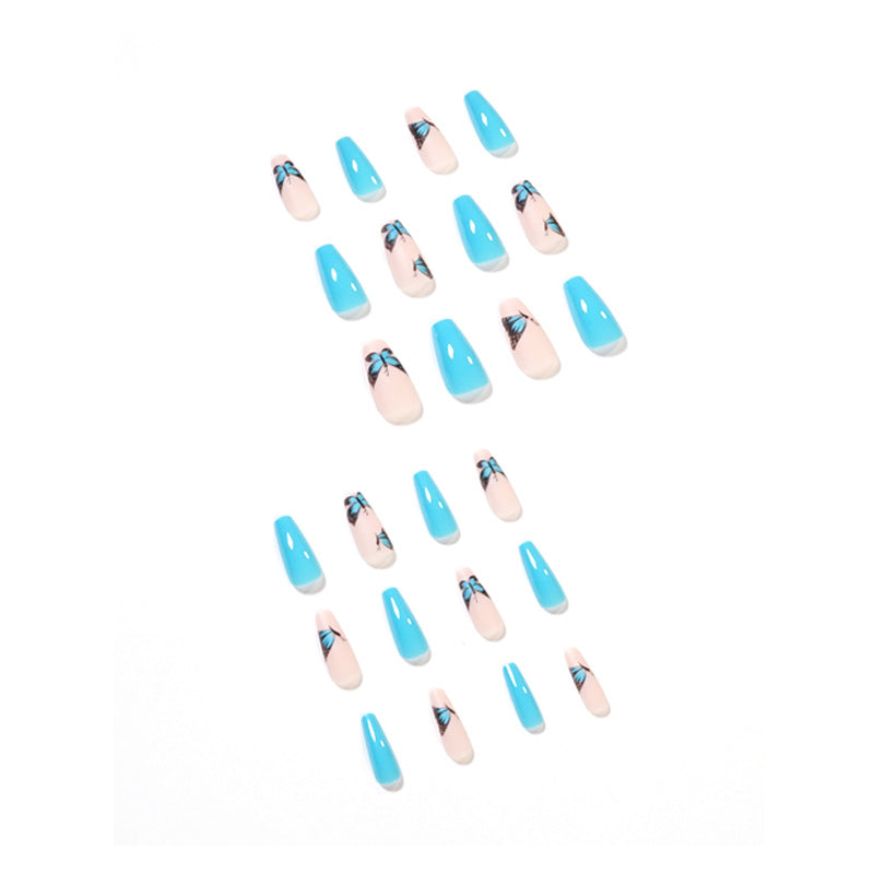 Artful Nail Extensions with Butterfly Motif Stornfield