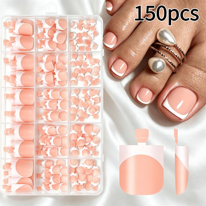 Premium French Tip False Nail Set Stornfield