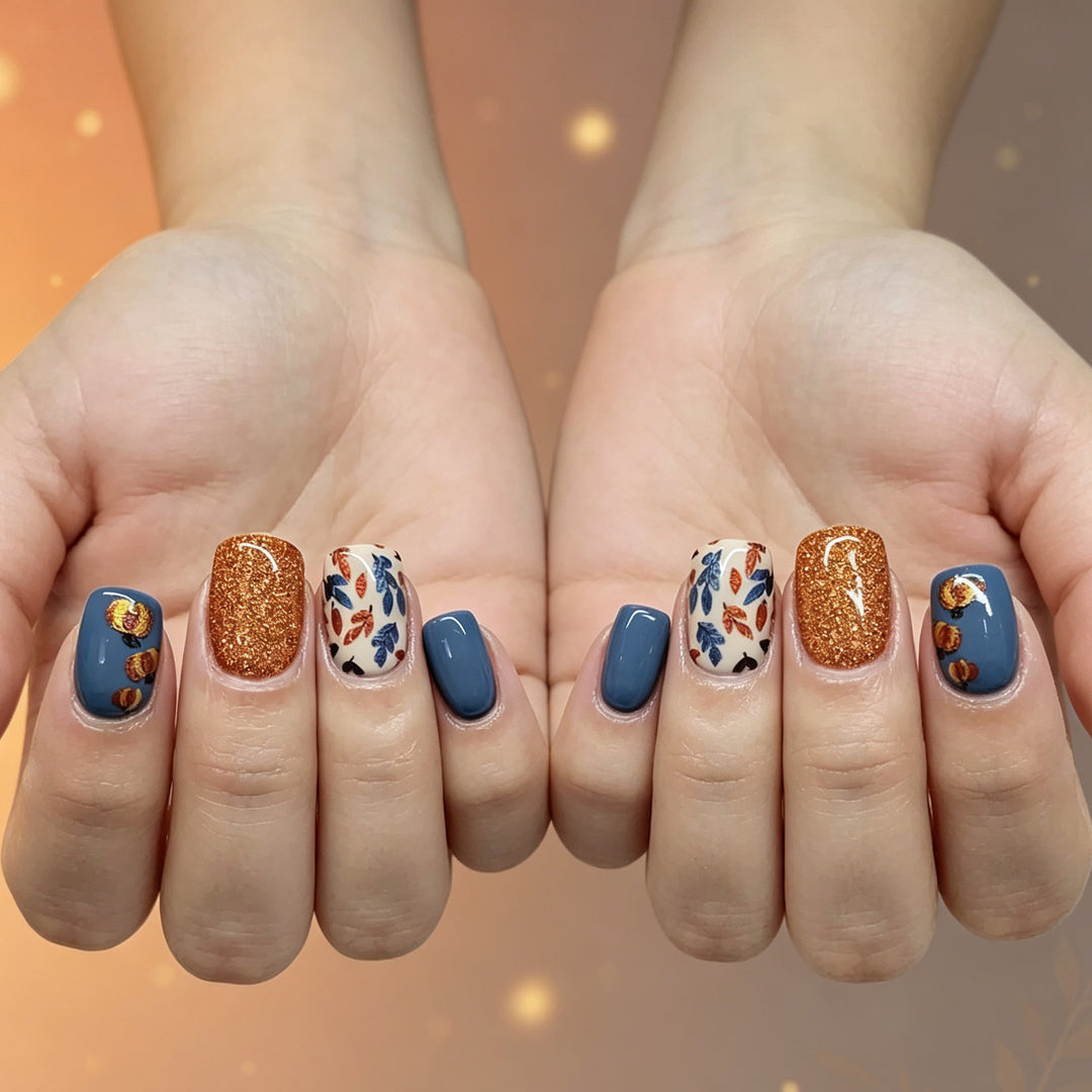 Seasonal Leaf Design Nail Art Stornfield