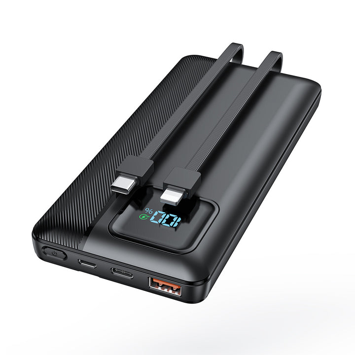 Powerbank with Integrated Charging Cables and Digital Display Stornfield