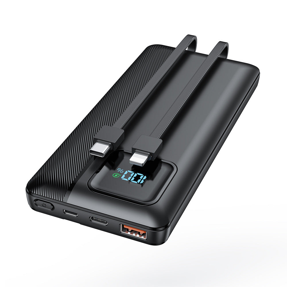 Powerbank with Integrated Charging Cable and LED Display Stornfield
