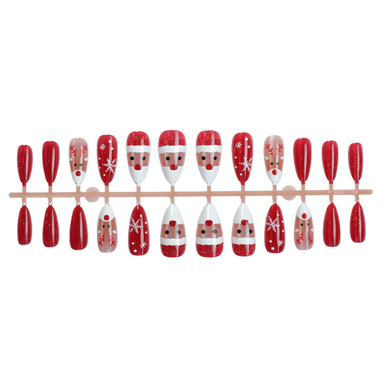 Festive Holiday-Themed Press-On Nail Art Stornfield