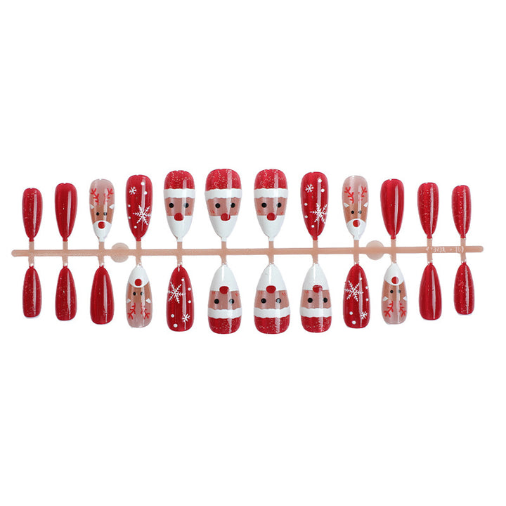 Festive Holiday-Themed Press-On Nail Art Stornfield