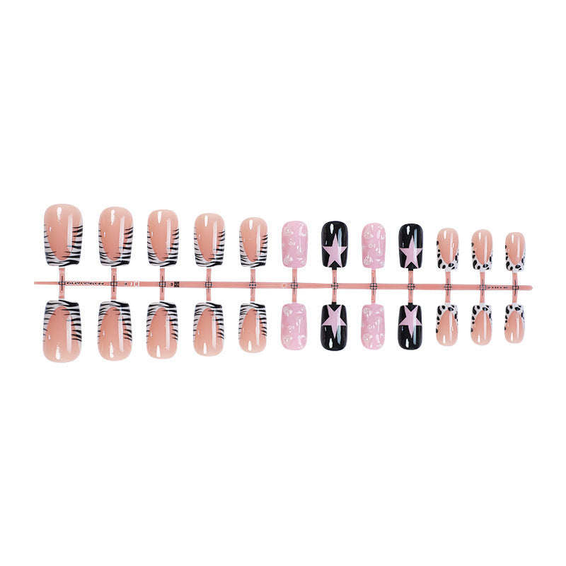 Decorative Press-On Nail Art Set with Trendy Patterns Stornfield