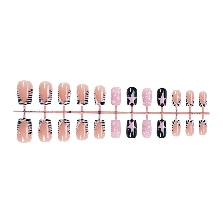 Decorative Press-On Nail Art Set with Trendy Patterns Stornfield