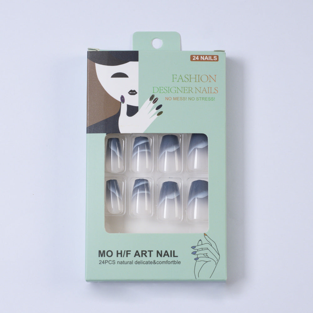 Elegant Artificial Nails with Transparent Gradient Stornfield
