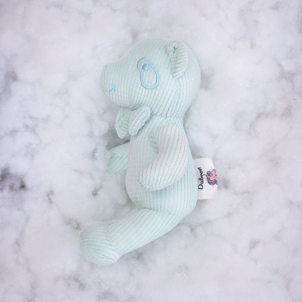 Corduroy Seahorse Plush Comforter and Soft Sensory Rattle Toy