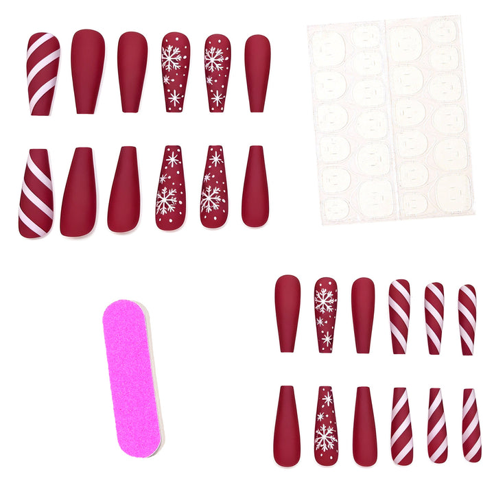 Festive Matte Acrylic Nail Art Stornfield