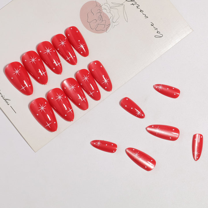 Glossy Stiletto-Shape Press-On Nail Set Stornfield