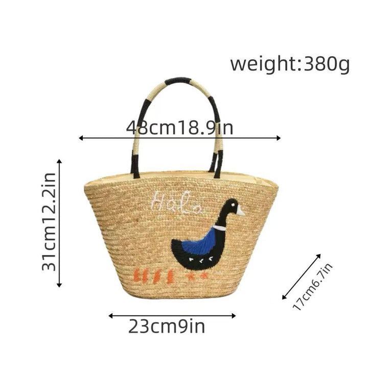 Handcrafted bag with creative animal embroidery Stornfield
