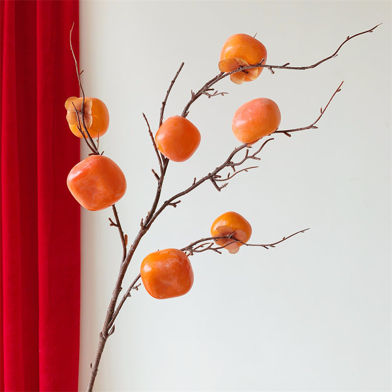 Decorative Faux Persimmon Branch