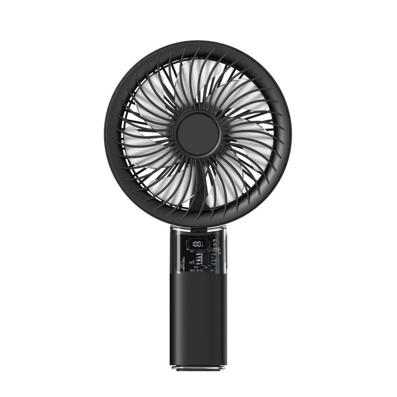 Women portable mini fan with digital display and variable speed control Stornfield