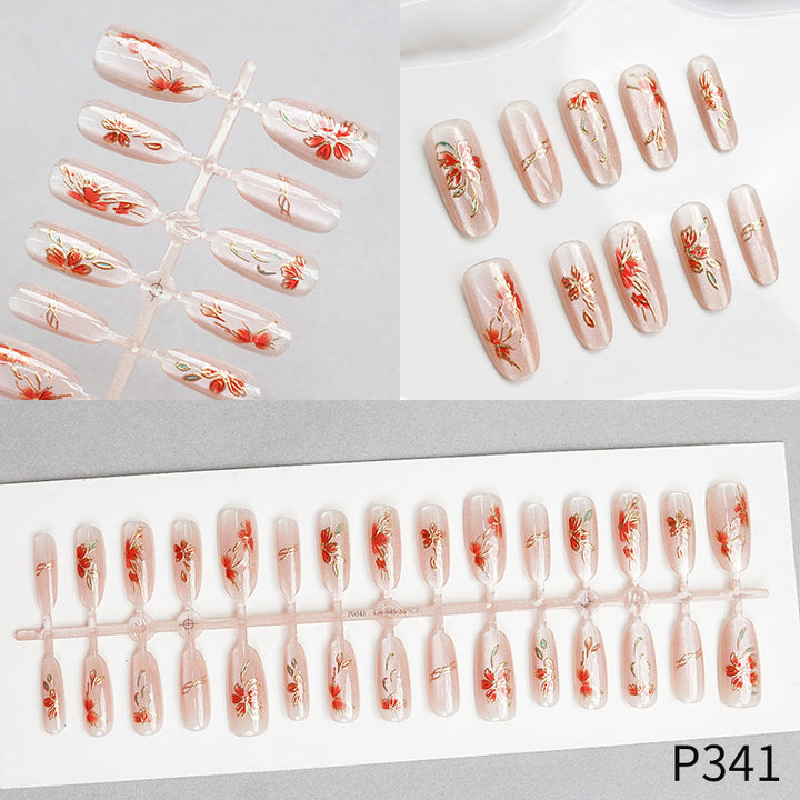 Floral Design Press-On Nail Set Stornfield