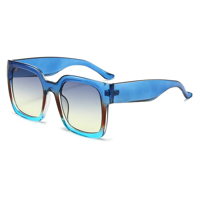 Women's square sunglasses with stylish transparent frame and soft color gradient Stornfield