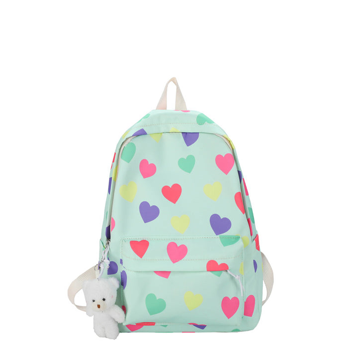 Heart-Patterned Casual Backpack Stornfield