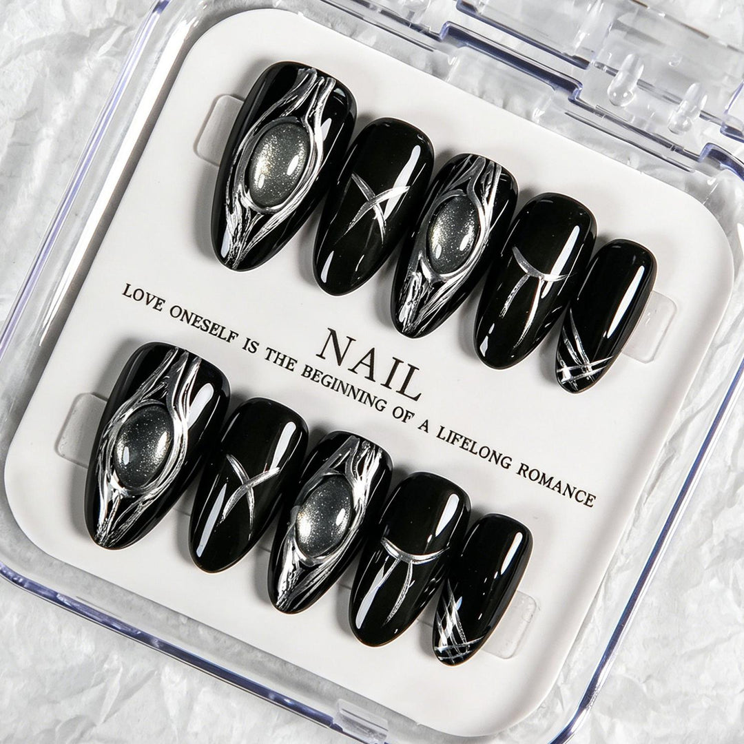Abstract Pattern Press-On Nails