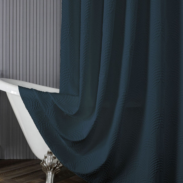Textured Leaf Pattern Shower Curtain Stornfield