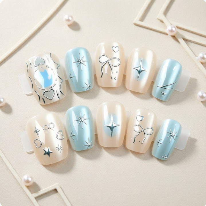 Artificial nails with elegant star design Stornfield